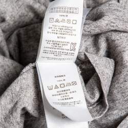 Pre Owned  تي شيرت بولو رالف لورين قطن رصاصي بقصة ضيقة مقاس كبير جدًا جدًا - إكس إكس لارج