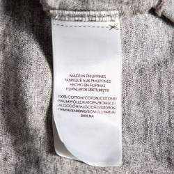 Pre Owned  تي شيرت بولو رالف لورين قطن رصاصي بقصة ضيقة مقاس كبير جدًا جدًا - إكس إكس لارج