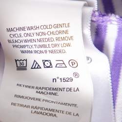 مملوكة مسبقًا تي شيرت رالف لورين بولو  قطن مخطط بنفسجي بقصة كلاسيك مقاس كبير - لارج