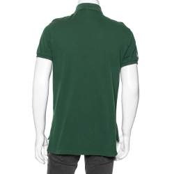 Pre Owned Polo Ralph Lauren Green Cotton Polo T-shirt M