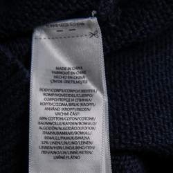 Pre Owned بلوفر بولو رالف لورين تريكو إنتارسيا أزرق كحلي بنقشة تيدي بير مقاس صغير - سمول