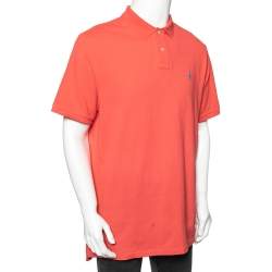 Pre Owned Polo Ralph Lauren Pink Cotton Pique Classic Fit Polo T-Shirt XL
