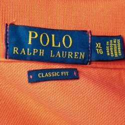 Pre Owned Polo Ralph Lauren Pink Cotton Pique Classic Fit Polo T-Shirt XL