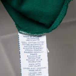 Pre Owned Polo Ralph Lauren Green Cotton Pique Slim Fit Polo T-shirt S