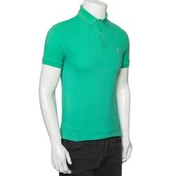 مملوكة مسبقًا Polo Ralph Lauren Green Cotton Polo T-Shirt S