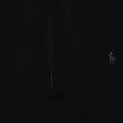 Pre Owned بلوفر بولو رالف لورين كشمير أسود رقبة مرتفعة أكمام طويلة مقاس كبير - لارج