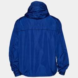 مملوكة مسبقًا Polo Ralph Lauren Blue Synthetic Windbreaker Hooded Jacket XL