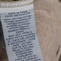 Pre Owned بلوفر بولو رالف لورين سويدي وتريكو بيج فاتح مزين رقعة مقاس متوسط (ميديوم)