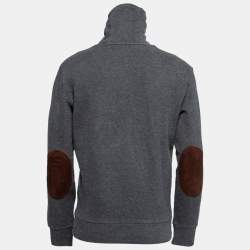 Pre Owned Polo Ralph Lauren Grey Knit Shawl Neck Long Sleeve Sweater S