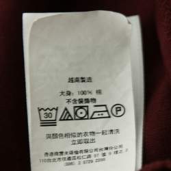 Pre Owned Polo Ralph Lauren Burgundy Cotton Short Sleeve Custom Fit T-Shirt XXL