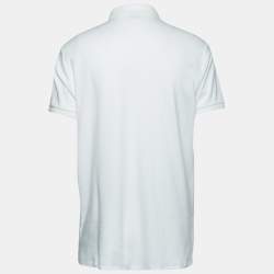 مملوكة مسبقًا Polo Ralph Lauren White Cotton Polo T-Shirt L
