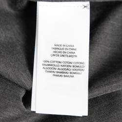 Pre Owned قميص بولو رالف لورين قطن رصاصي بأكمام طويلة وأزرار أمامية مقاس كبير جدًا - إكس لارج