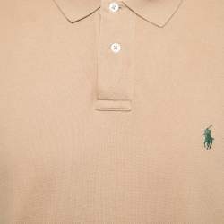 Pre Owned Polo Ralph Lauren Brown Cotton Polo T-Shirt XL