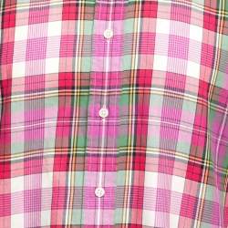 Pre Owned Polo Ralph Lauren Pink Plaid Cotton Button Down Shirt L