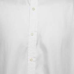 مملوكة مسبقًا قميص بولو من رالف لورين قطن أبيض بأزرار أمامية مقاس كبير جداً ( إكس لارج )