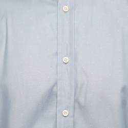 مملوكة مسبقًا Polo Ralph Lauren Blue Printed Cotton Button Front Shirt L