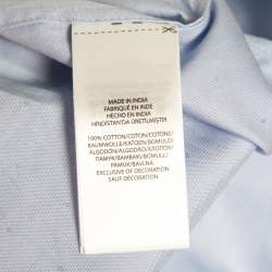 مملوكة مسبقًا Polo Ralph Lauren Blue Printed Cotton Button Front Shirt L
