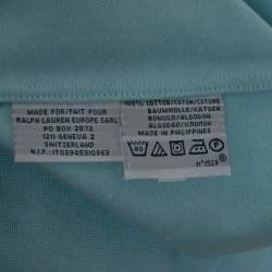 Pre Owned Polo Ralph Lauren Blue Cotton Long Sleeve Shirt S
