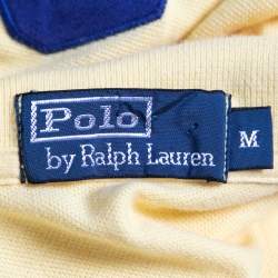 مملوكة مسبقًا تي شيرت بولو بولو رالف لورين قطن أصفر أكمام قصثرة بيك مقاس متوسط