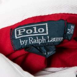 Pre Owned Polo Ralph Lauren Red Cotton Embroidered Long Sleeve Polo T-Shirt M