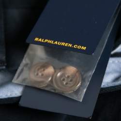 مملوكة مسبقًا Polo Ralph Lauren Navy Blue Cotton Trousers L Waist: 35"