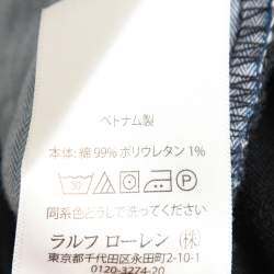 مملوكة مسبقًا Polo Ralph Lauren Navy Blue Cotton Trousers L Waist: 35"