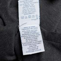 Pre Owned Polo Ralph Lauren Grey Cotton Pique Pima Stretch Custom Fit Polo T-Shirt XXL