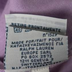 Pre Owned Polo Ralph Lauren Purple Cotton Button Front Shirt M