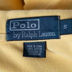 Polo Ralph Lauren Yellow Cotton Pique Short Sleeve Polo T-Shirt S