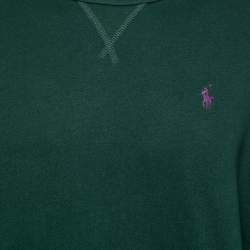 Pre Owned Polo Ralph Lauren Green Cotton Long-Sleeve Sweatshirt L