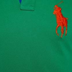 Pre Owned Polo Ralph Lauren Green Cotton Pique Polo T-Shirt XS
