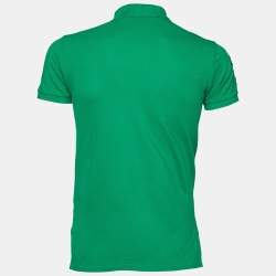 Pre Owned Polo Ralph Lauren Green Cotton Pique Polo T-Shirt XS