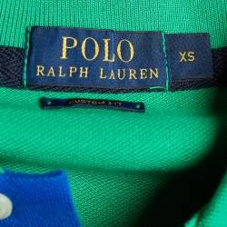 Pre Owned Polo Ralph Lauren Green Cotton Pique Polo T-Shirt XS