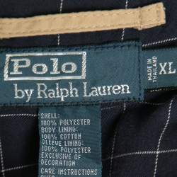 Pre Owned Polo Ralph Lauren Beige Synthetic Zip Front Jacket XL