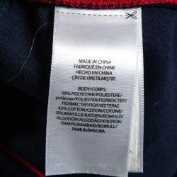 Pre Owned Polo Ralph Lauren Navy Blue Cotton Logo Bear Printed Shorts L