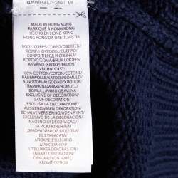Pre Owned Polo Ralph Lauren Navy Blue Cotton Knit Crewneck Jumper S