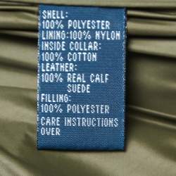 Pre Owned Polo Ralph Lauren Olive Green Synthetic Quilted Jacket 2XL