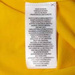 مملوكة مسبقًا Polo Ralph Lauren Yellow Logo Embroidered Cotton Crew Neck T-Shirt XL