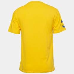 مملوكة مسبقًا Polo Ralph Lauren Yellow Logo Embroidered Cotton Crew Neck T-Shirt XL