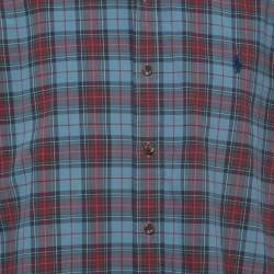 Pre Owned Polo Ralph Lauren Multicolor Checkered Cotton Classic Fit Button Front Shirt L