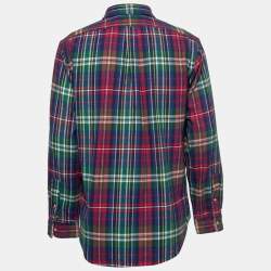 Pre Owned Polo Ralph Lauren Multicolor Tartan Cotton Custom Fit Shirt L