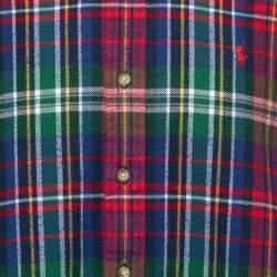 Pre Owned Polo Ralph Lauren Multicolor Tartan Cotton Custom Fit Shirt L
