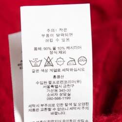 Pre Owned Polo Ralph Lauren Red Wool Cable Knit Sweater XL