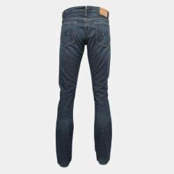 Pre Owned Polo Ralph Lauren Dark Blue Denim Straight Leg Jeans M Waist 32"