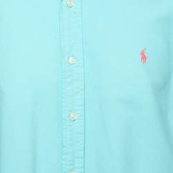 Pre Owned Polo Ralph Lauren Blue Cotton Full Sleeve Shirt L