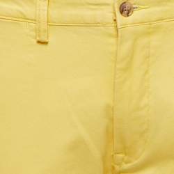 Pre Owned Polo Ralph Lauren Yellow Cotton Stretch Slim Fit Pants L