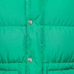 Pre Owned Polo Ralph Lauren Green Synthetic Sleeveless Hooded Down Jacket M