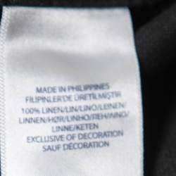 Pre Owned Polo Ralph Lauren Black Linen Full Sleeve Shirt S