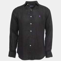 Ralph lauren store black linen shirt