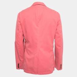 Pre Owned Polo Ralph Lauren Pink Cotton Single Breasted Sport Jacket XXL